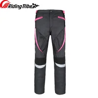 Pantalones de mujer estilo ajustado señora motociclismo pantalones reflectantes transpirables con rodilleras insertadas y forro impermeable HP-20