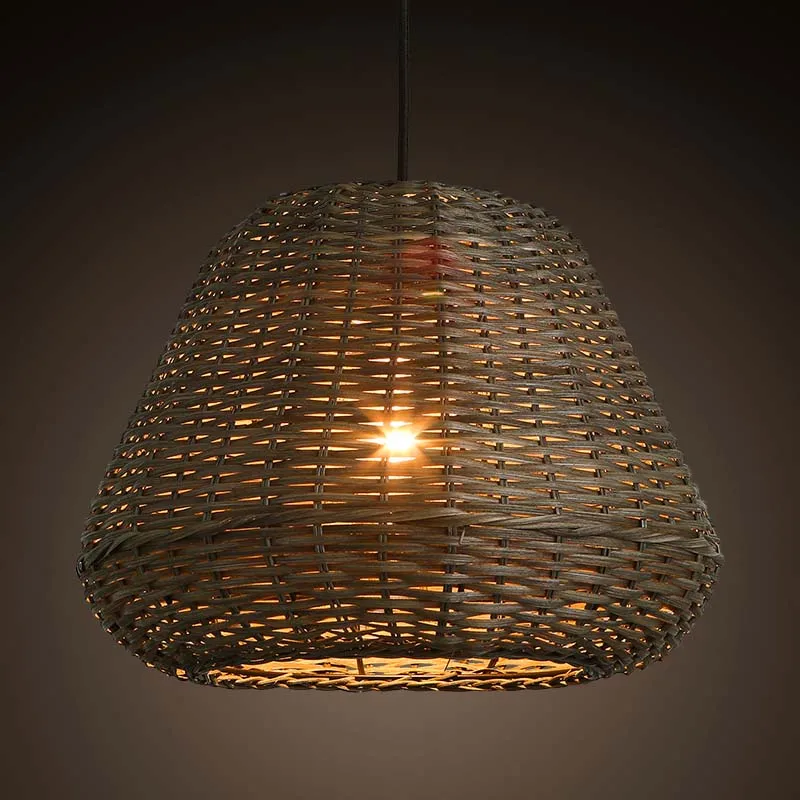 

Southeast Asia Vintage Country Chinese Style Bamboo Wicker Rattan Pendant Lamp Restaurant Teahouse Home Decor Lighting Fixture