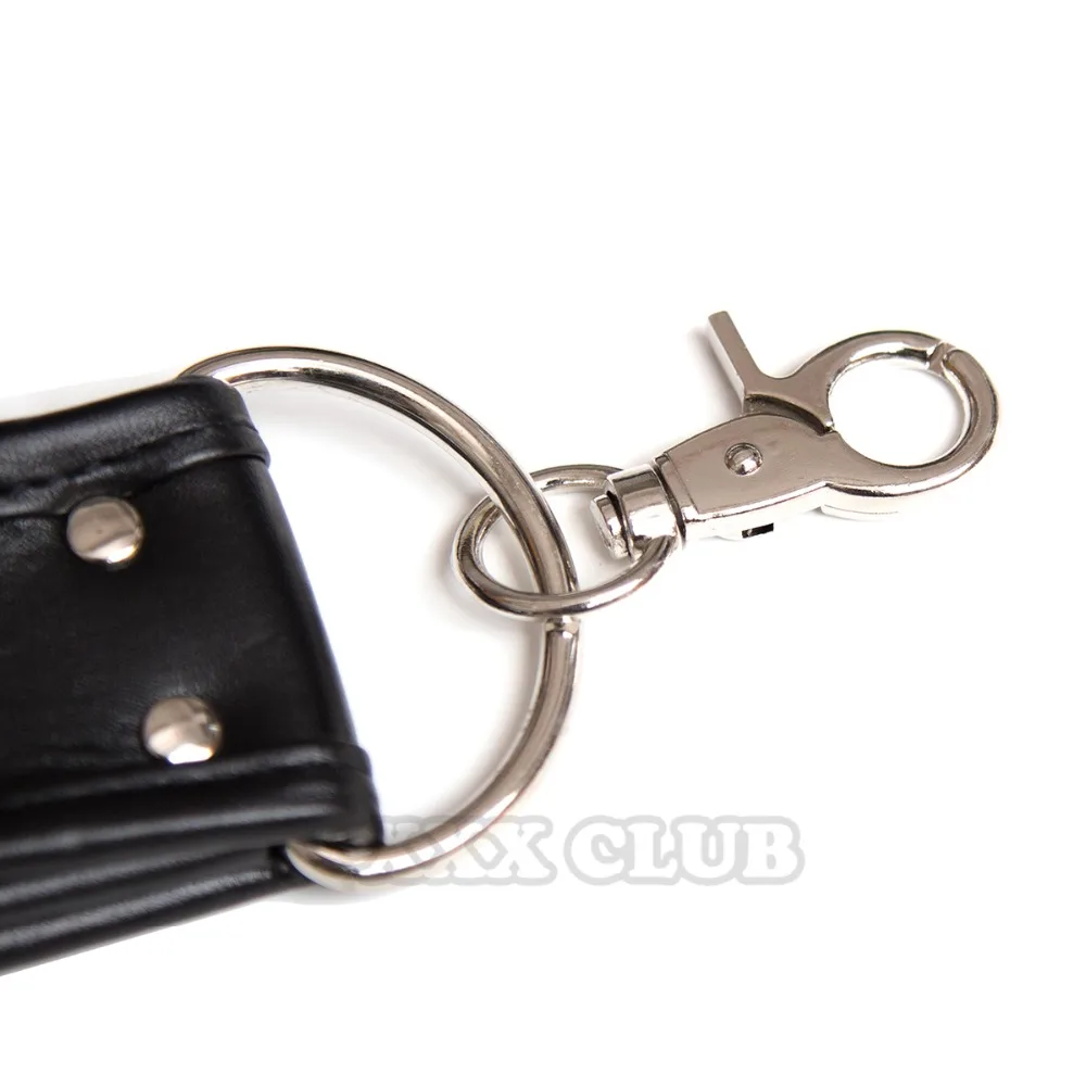 Thierry PU Leather Fetish Fantasy Handcuffs Sex Toys Bondage Restraint  Hanging Door Tied Hand For Couples Adult Games