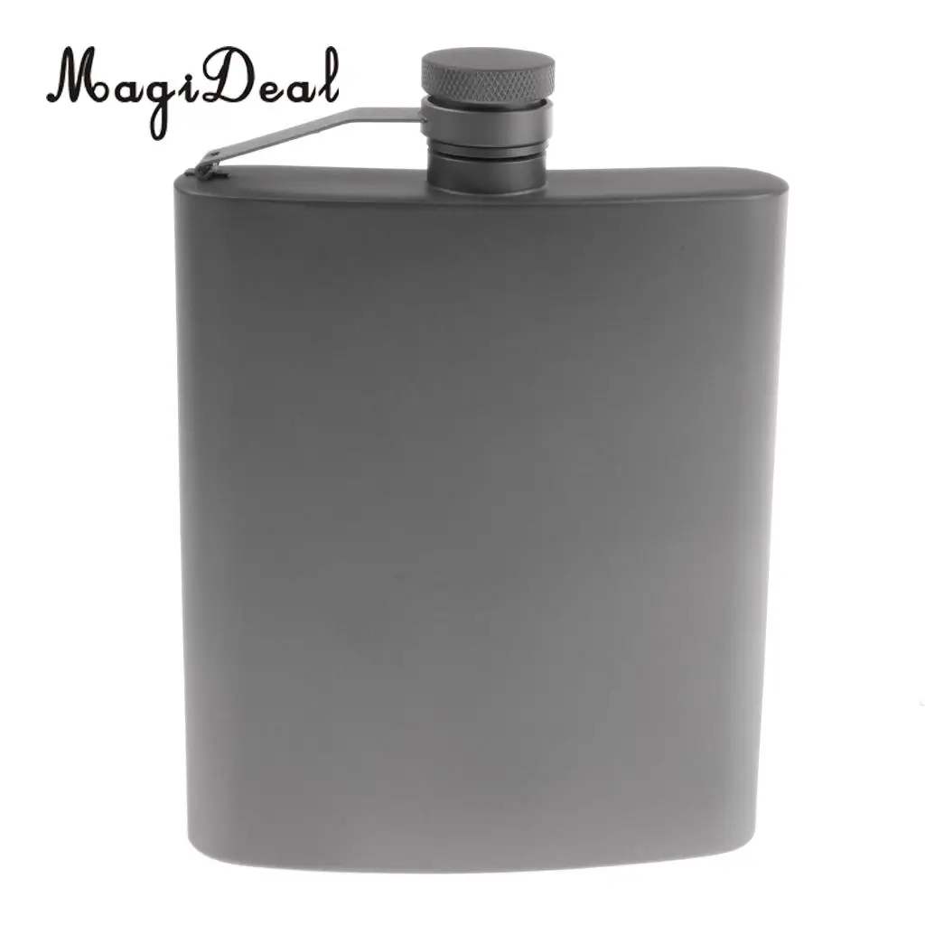 MagiDeal Titanium Hip Flask Pocket Liquor Bottle for Outdoor Camping Hiking Backpacking