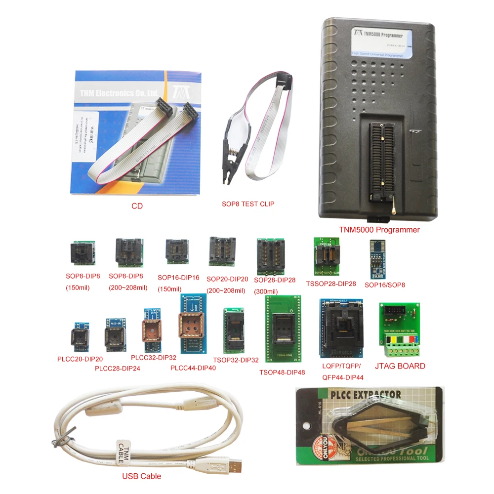 

TNM5000 USB EPROM Programmer flash memory recorder+15pc socket,support laptop IO,NEC device,NAND,EEPROM,Microcontroller,PLD,FPGA