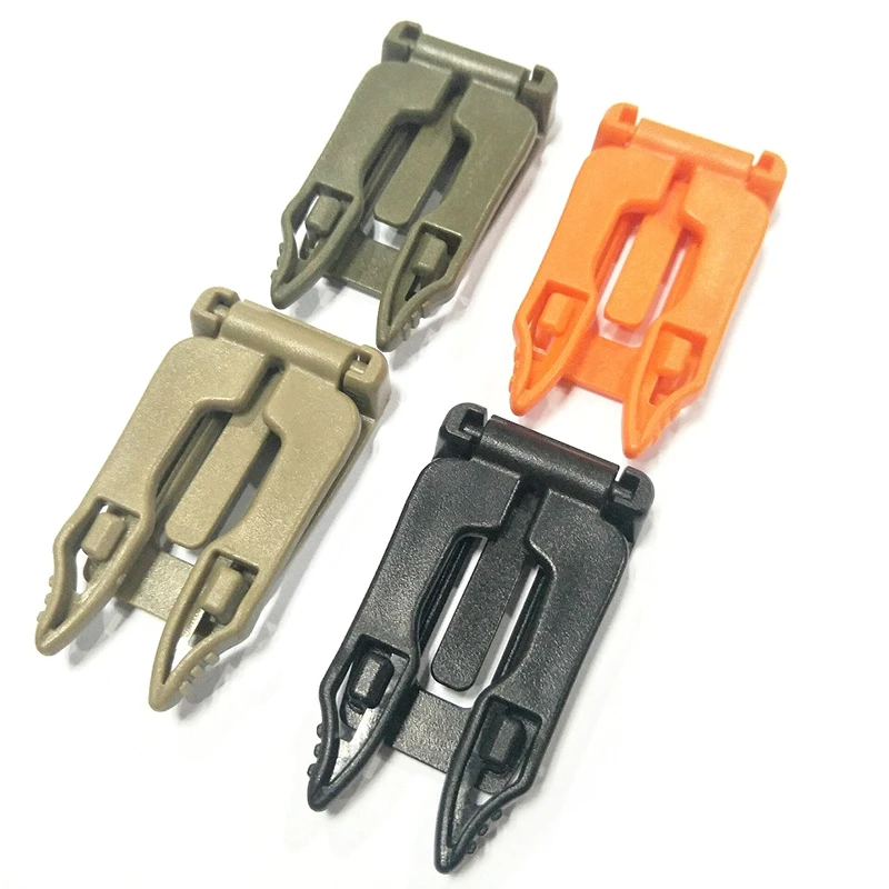 5PCS Molle Strap Buckle Backpack Bag Webbing Connecting Buckle Clip Carabiner Accessories Outdoor Survival EDC Tool Camping Gear