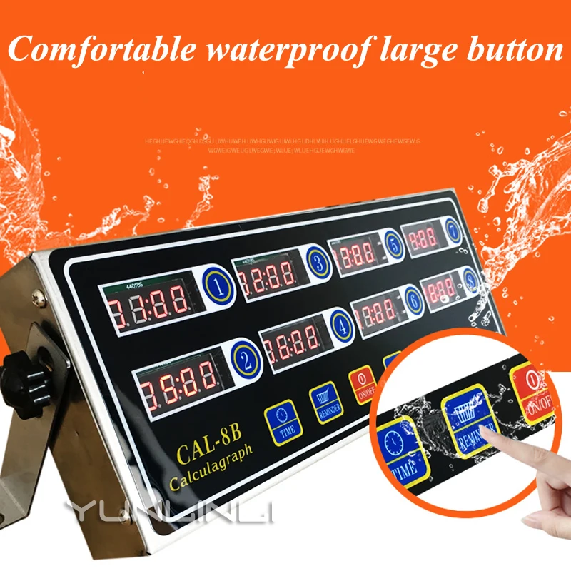 Commercial Kitchen Timer Eight Channel Multi-function Reminder Countdown Timer Burger Shop CAL-8B