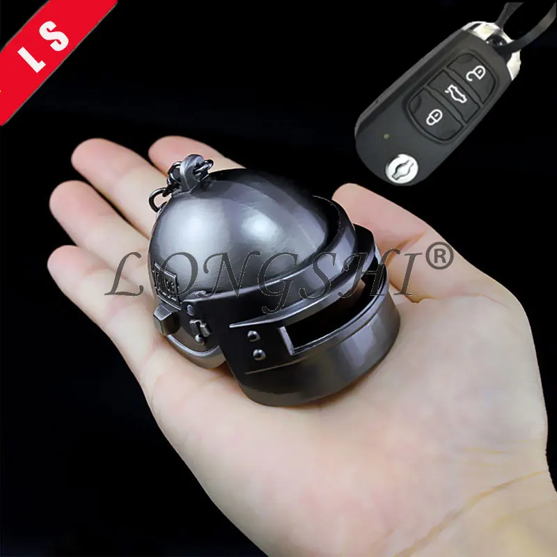 Creative 3D Keychain Special-Forces Level 3 Helmet PUBG Car Auto Keychain Pendant Classic Key Ring Keyfob Holder Car Accessories