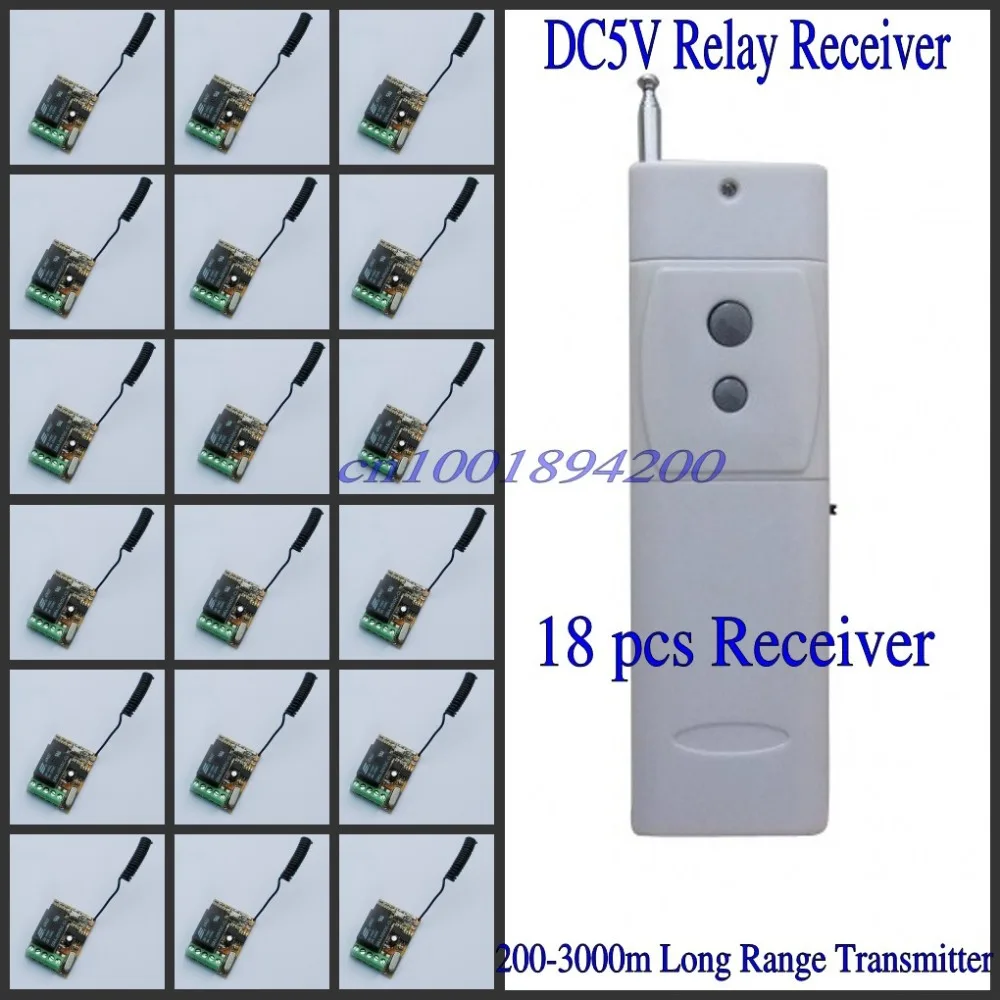 Remote Switch 5v DC 315/433mhz 18 Receiver 1 Transmitter RF Wireless Power Controller Light Lamp LED Remote Control Relay Switch