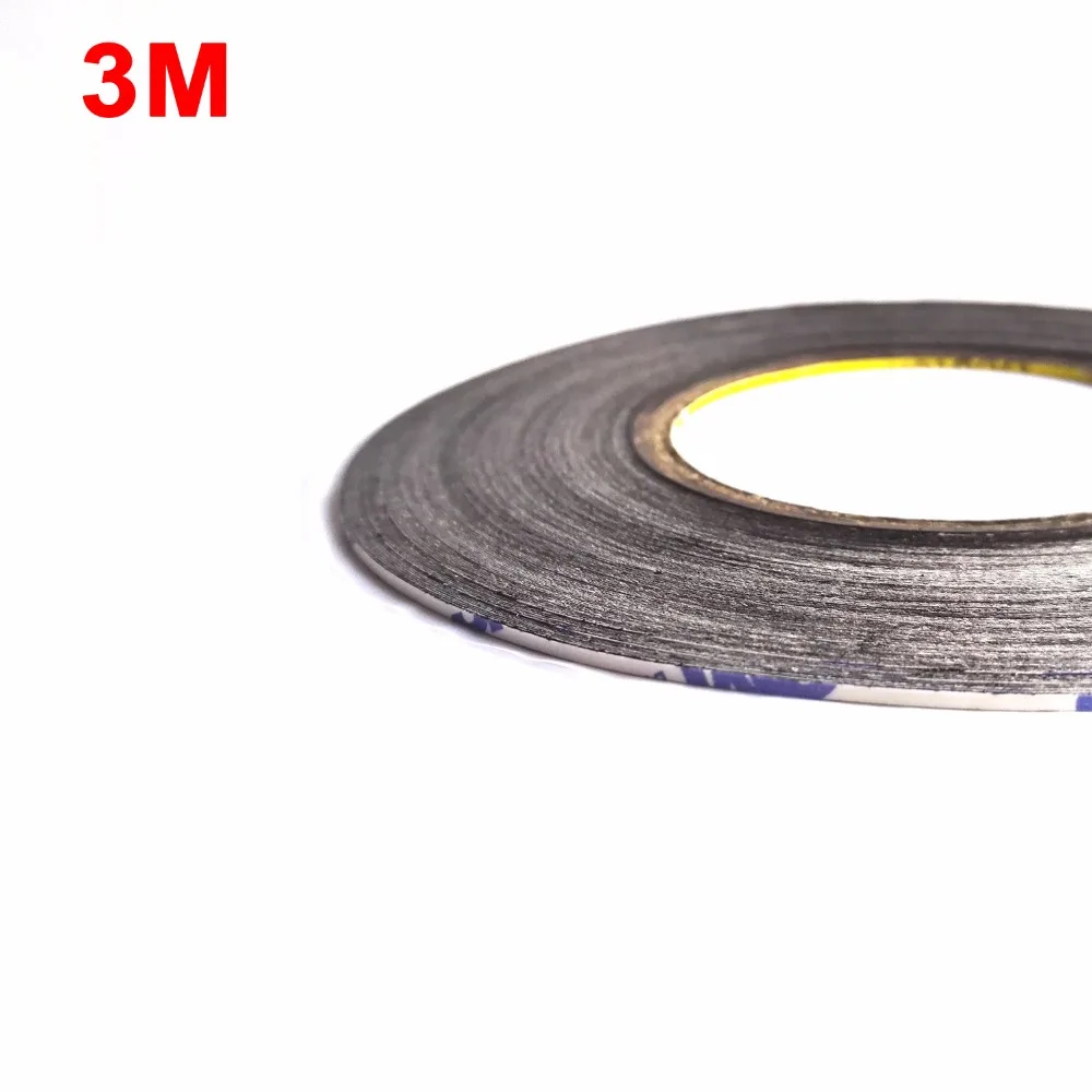 1x (2mm*50 Meters) Widely Use 3M 9448AB Black Double Sided Adhesive Tape for Smartphone Tablet LCD Touch Screen Display Repair