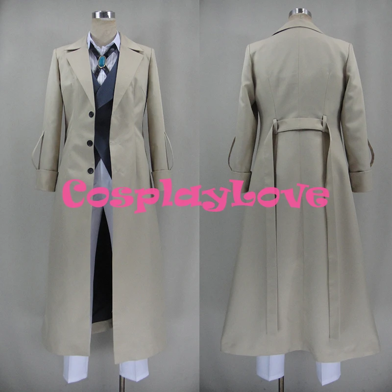 

New Custom Made Japanese Anime Bungo Stray Dogs Armed Detective Agency Cosplay Costume High Quality CosplayLove Christmas