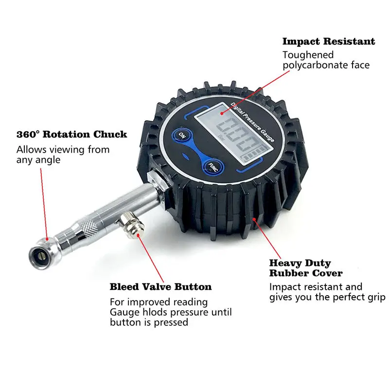 Miernik ciśnienia w oponach z cyfrowy miernik przenośny opon narzędzie pomiarowe Auto samochód motocykl pojazdu Tester miernik ciśnienia w oponach