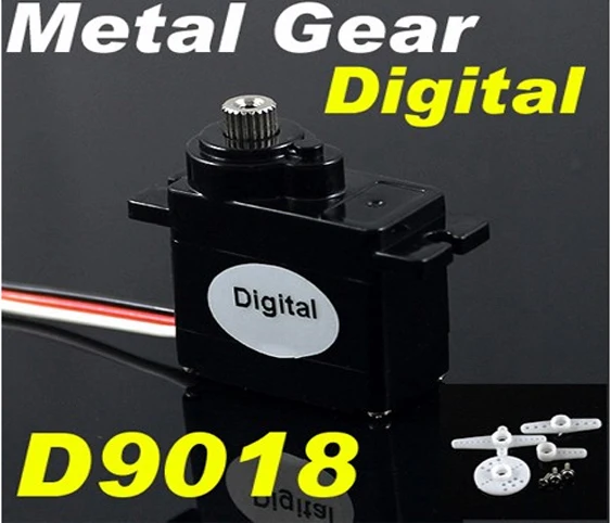 

Rctimer D9018MG 9g металлическая Шестерня цифровой сервопривод D9018 для самолета вертолета