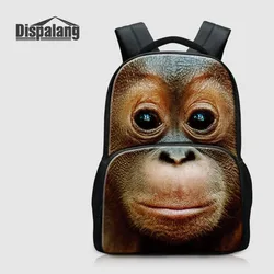 Dispalang Large Women Men Laptop Backpacks College Bookbag Animal Printing Daily Travel Notebook Backpacks Orangutan School Bag