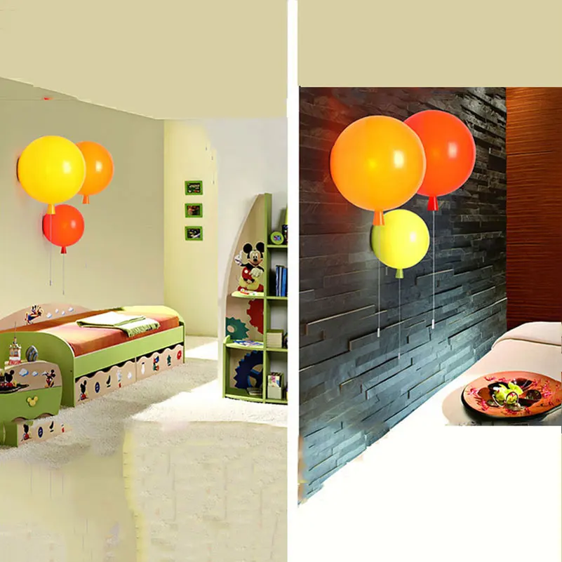 Balloon Lamps Wall Light Baby Child Room Lamps Stair Corridor Balcony Bedside Bathroom Decoration Light Lamparas Wall Sconce