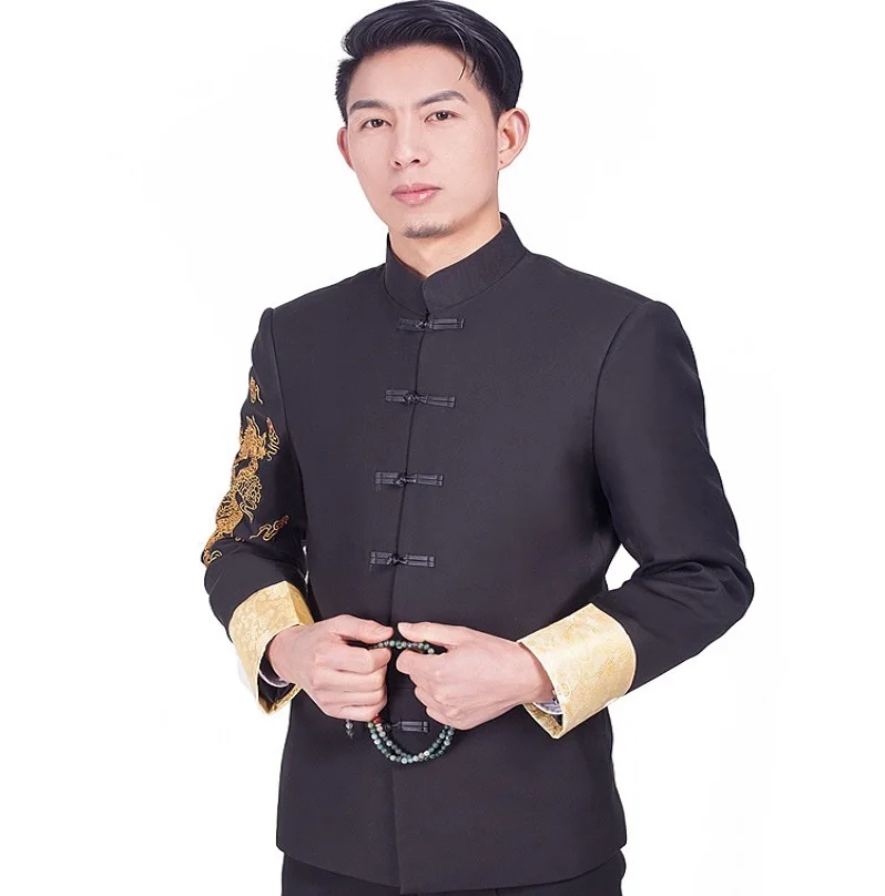 

Chinese style traditional ZhongShan suits jacket + Pants men Outfit male Kungfu clothing Sport Formal occasion Master Uniform