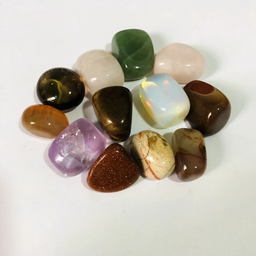 Wholesale mixed 10pcs/lot Natural Gem Stone Crystal Tumbled Healing Stone,Polished Tumbled Loose Stones Gems 20-25mm