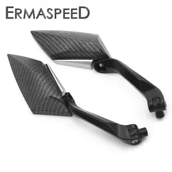 8mm 10mm Universal Motorcycle Rear View Mirrors Pair Carbon Fiber Side Mirror for Motorcycle Motorbike Sport Bike Accessories