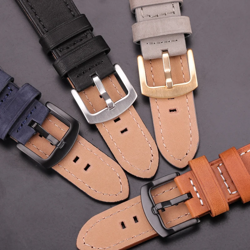 Cowhide Watchband Black Blue Gray Brown Genuine Leather Watch Strap Bnad For Women Men Bracelet For Watches For Samsung Gear S3