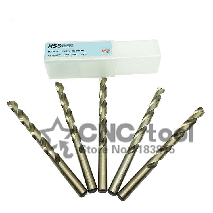 

Made in Korea YG-1 D2101 10.1-12mm 5pcs/set HSS-C08% M42 Twist drill Processing: stainless steel. Alloy steel. Aluminum etc.