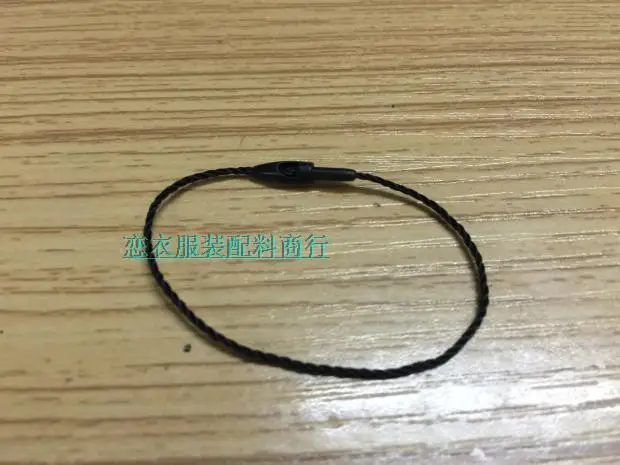 New Hot stock Good quality 12cm length black tag string  cord for garment in apparel price seal tag bullet head