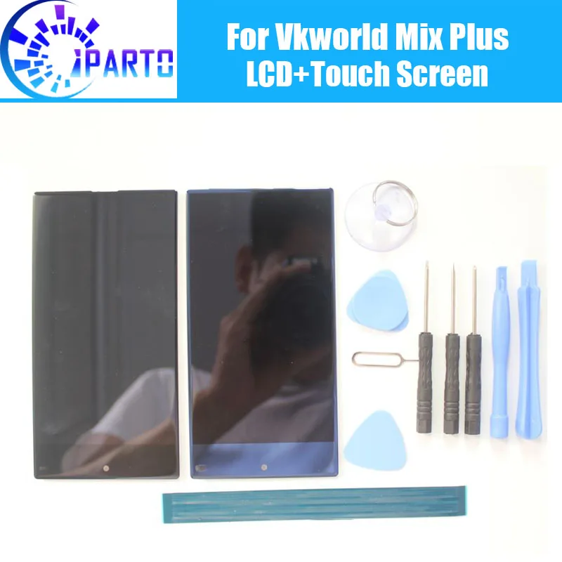 Vkworld Mix Plus LCD+Touch Screen 100% Original LCD Digitizer Glass Panel Replacement For Vkworld Mix Plus+tool+adhesive.