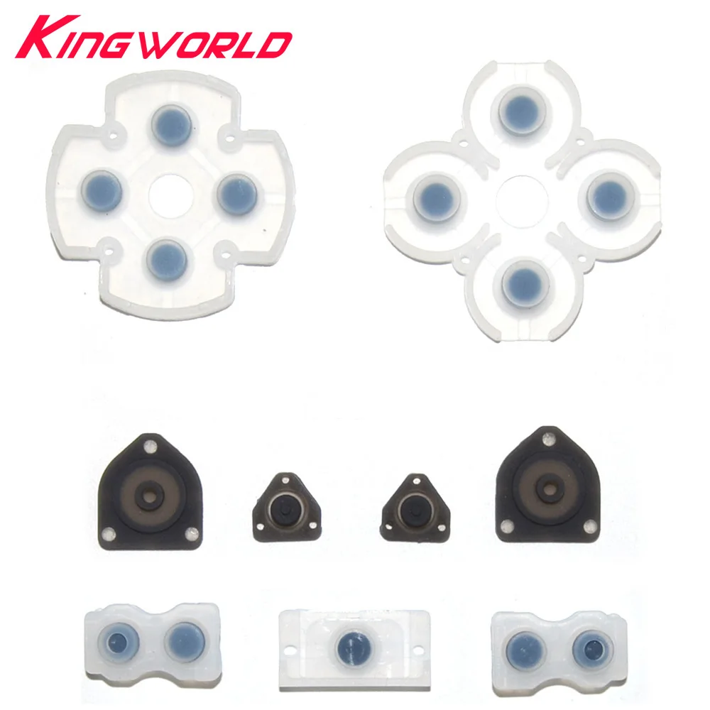 100 conjuntos de almofadas de botão condutoras, borracha macia de silicone para sony playstation 4 e ps4