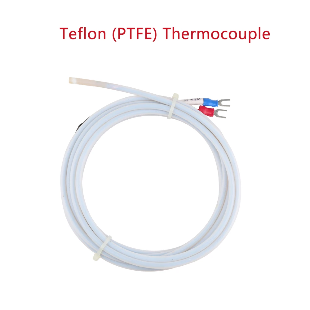 PTFE K Thermocouple Specially for Strong Acids or Alkalies  1 Meter Wire （2PCS ）