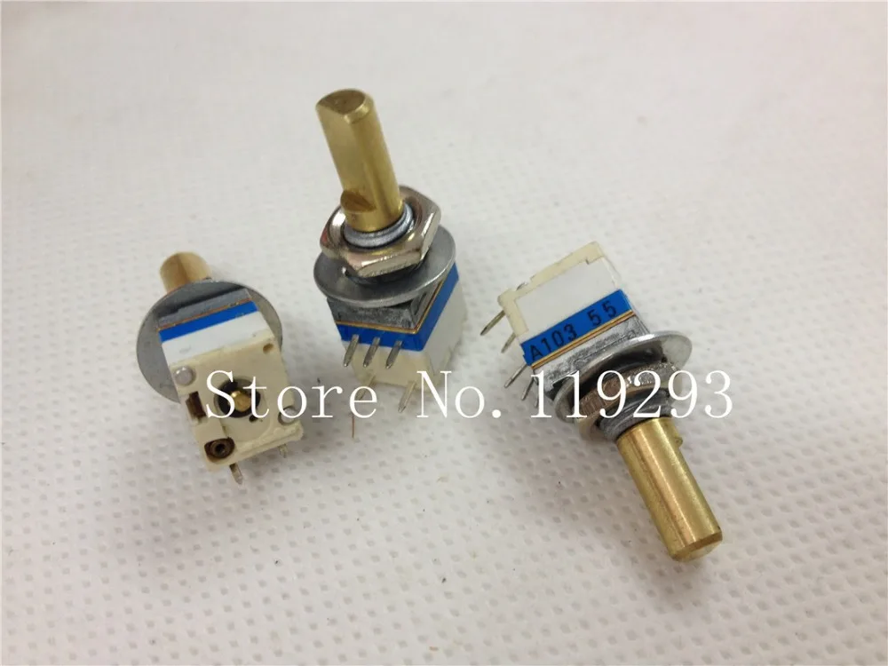 

[BELLA]taiwan intercom volume precision potentiometer with switch shaft length 15MM A103 with stepper--10PCS/LOT