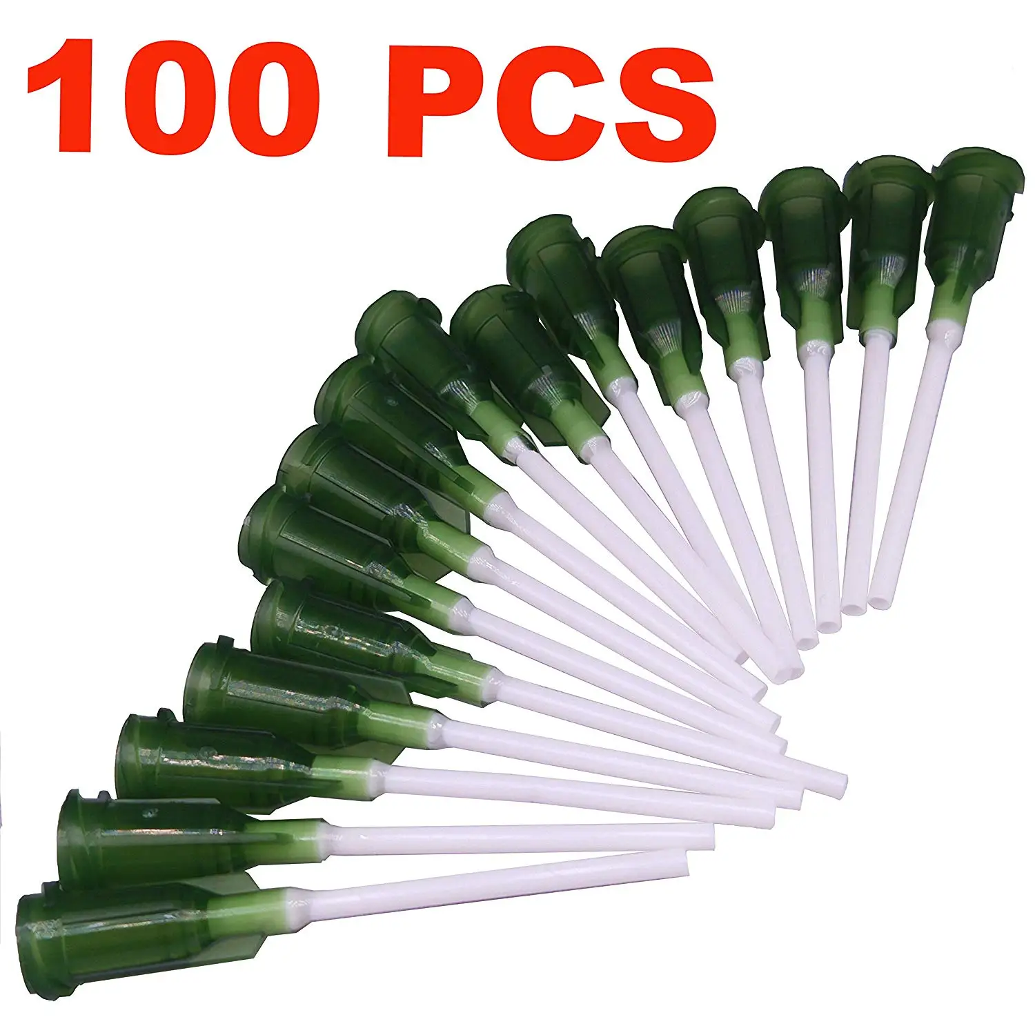 Syringe Dispensing Needles with Luer Lock 14 G x 1 Inch Length, PP Heat-Resistant Plastic Blunt Tip,Screw Interface,Pack of 100