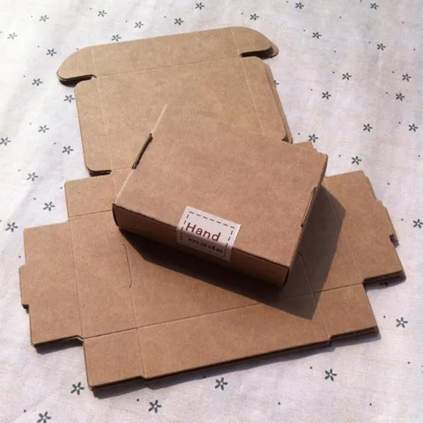 6.1*7.6*2.6cm Kraft Paper Box Candy Box Gift Packing Jewelry Box Soap Box Small Gift Box 200pcs\lot Free shipping