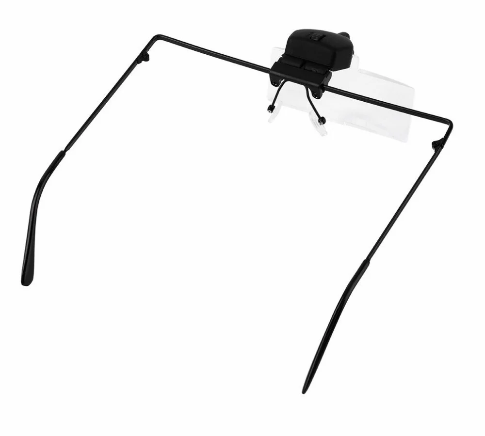 LED Light Magnifying Glasses Hands Free Magnifier Portable Tools For Reading Book Newspaper Drawing Handicraft Tailoring