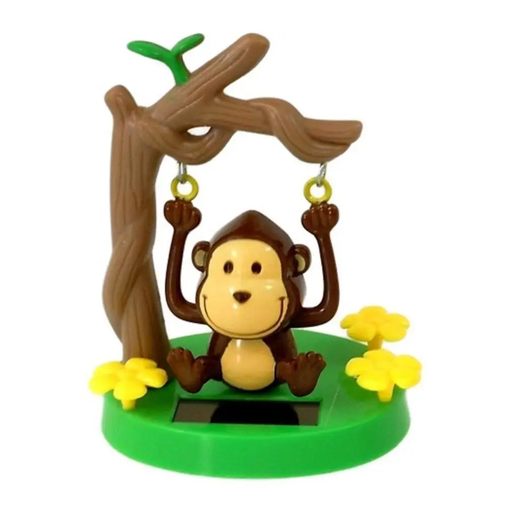 Car Decoration Pendant Araba Aksesuar Cute Cartoon Monkey Solar Powered Dancing Animal Swinging Car Accessories