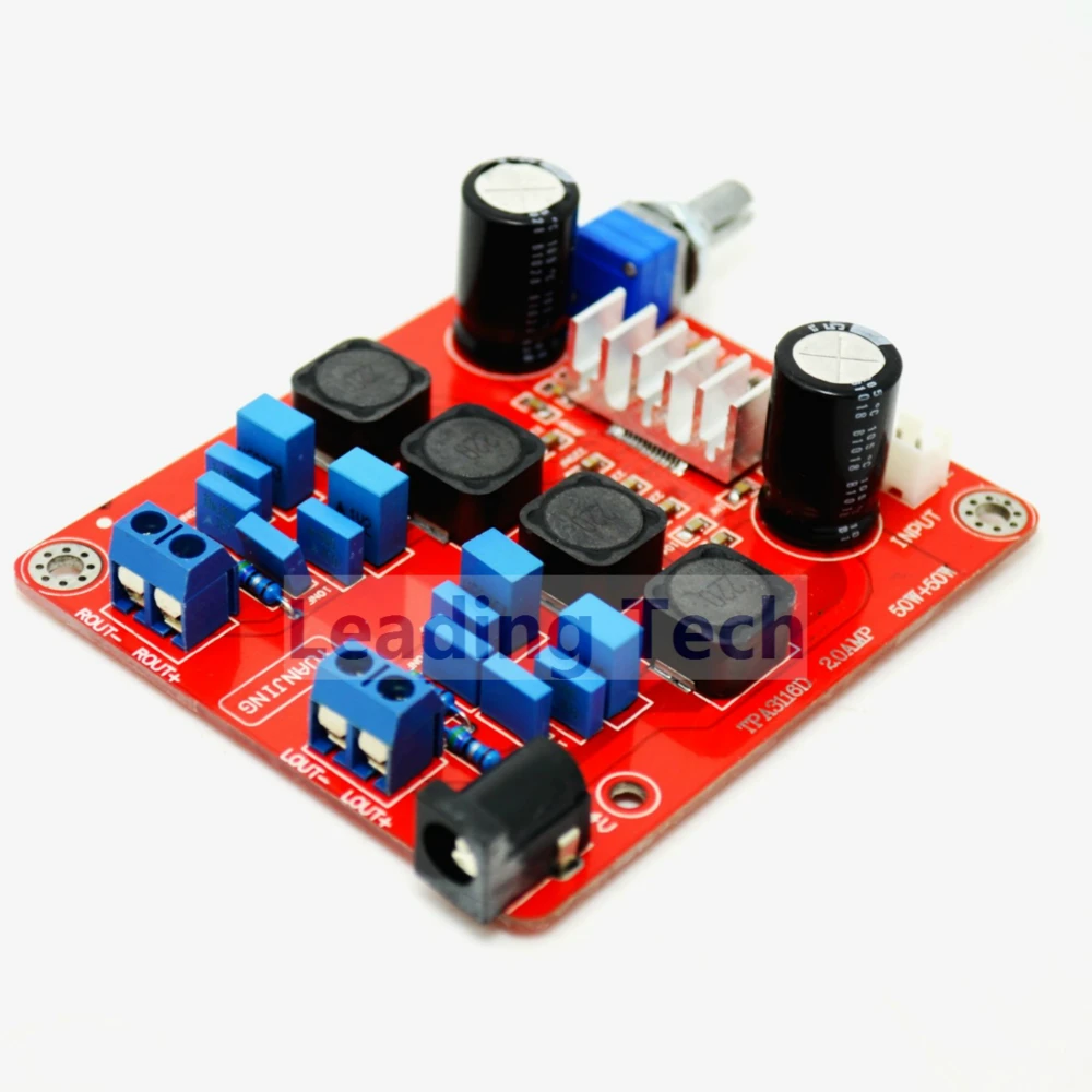 TPA3116 Class D Amplifier Board 50W+ 50W Filter Capacitor 2*10000UF DC18V-24V