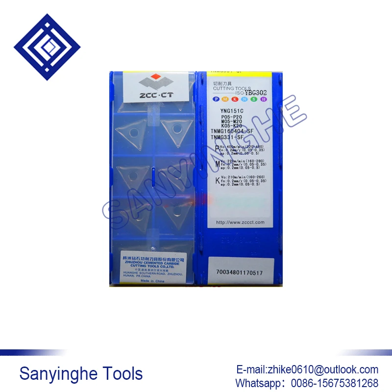 

10pcs/lots YNG151C TNMG160404-SF cnc carbide turning inserts