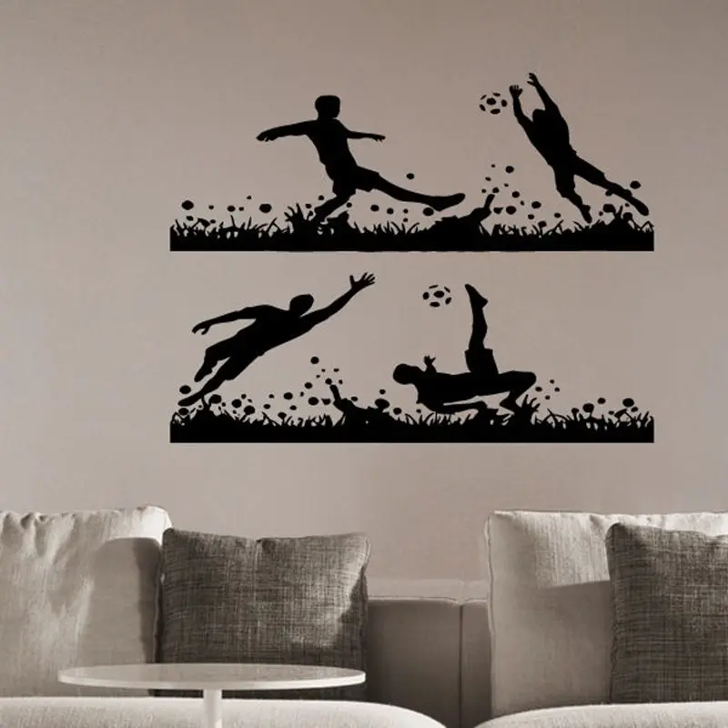 Football Player Sticker Sports Soccer Decal Helmets Kids Room Name Posters Vinyl Wall Decals Football Sticker 08