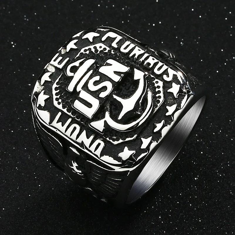 Vintage USA Marine Corps Anchor Ring Finger Eagle Ring for Men Stainless Steel Fashion Jewelry US Army Men Signet Rings Dropship