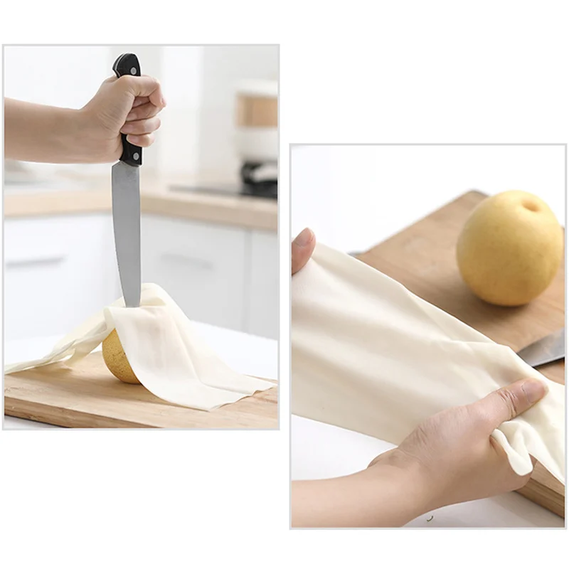 Resistant Grease Solvent Non-slip Kitchen Dish Washing Household  Cleaning Nitrile Gloves