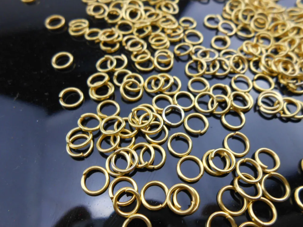 

Free shipping 5MM 1000pcs Gold plating Open Jump Ring Gold Components DIY Jewelry findings opening rings