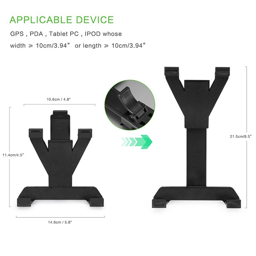 Supporto universale per supporto per telefono cellulare con ventosa per parabrezza per auto, larghezza 10,5-20 cm, regolabile per scheda Ipad/Iphone/Samsung