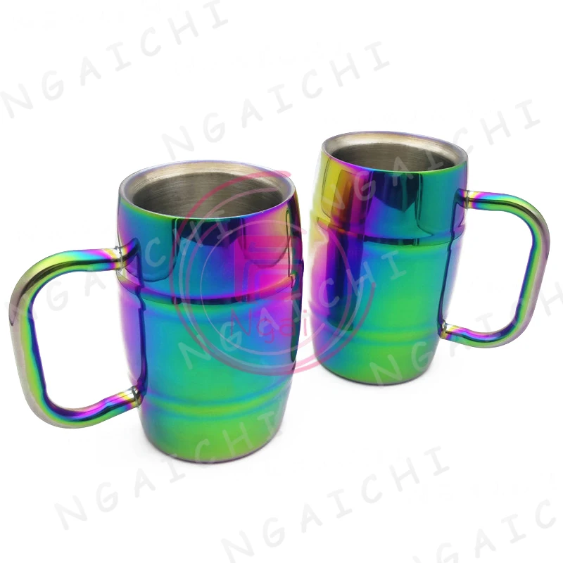 Stainless Steel Rainbow Mug, Water Cup, Drink Cup, Beer, Drinking, Colorful, Large Drink-ware, Cold Blackpot, Yill-Pit Scuttle