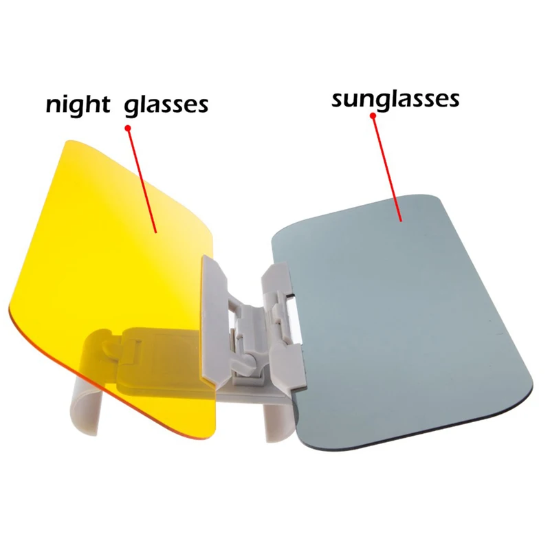 Car Sunshade Day and Night Sun Visor Anti-dazzle Goggles Clip-on Driving Vehicle Shield for Clear View Visor