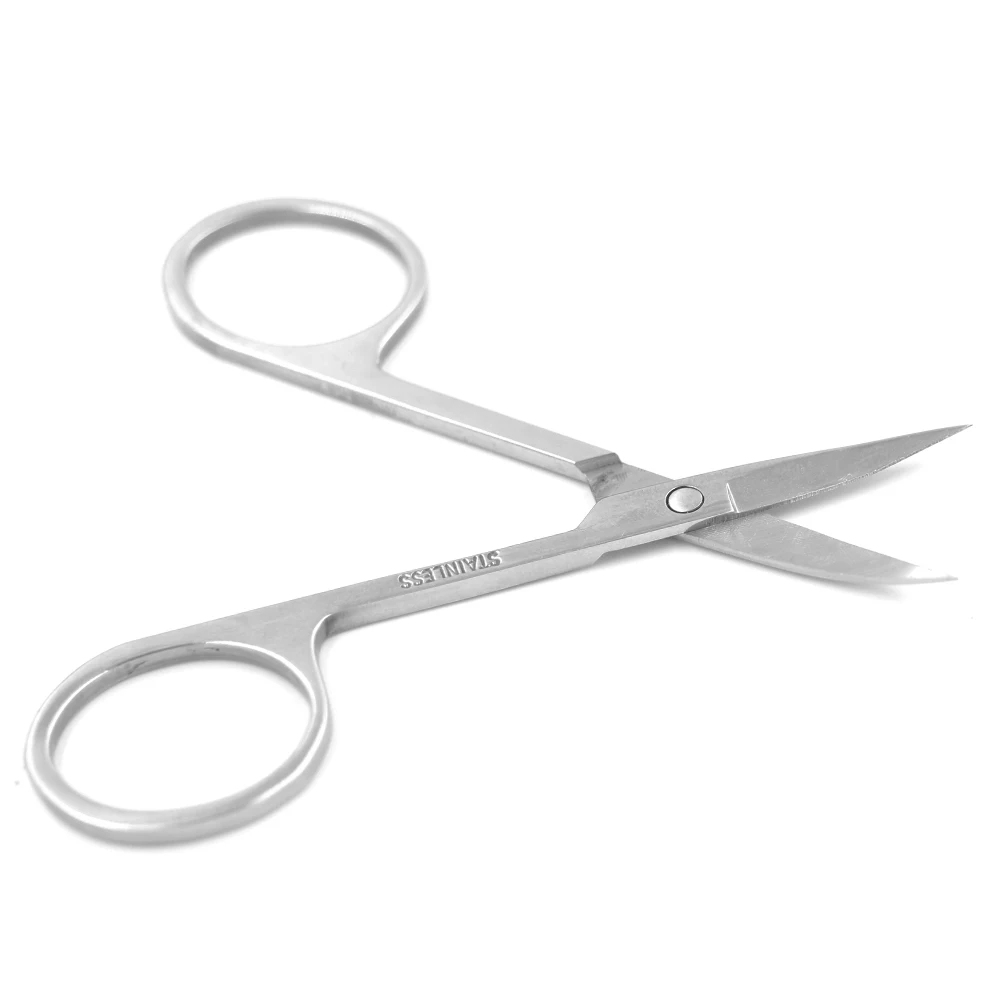 1Pcs Professional Scissor Manicure For Nails Eyebrow Nose Eyelash Cuticle Scissors Curved Pedicure Nail Scissor Makeup Tools