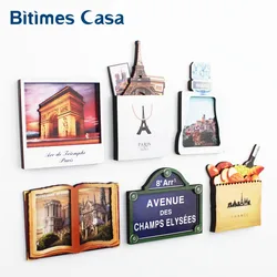 Bitimes 6PCS France Scenic 3D Fridge Refrigerator Magnets Paris Fridge Magnets Notre Dame Cathedral Imanes Travel Souvenir