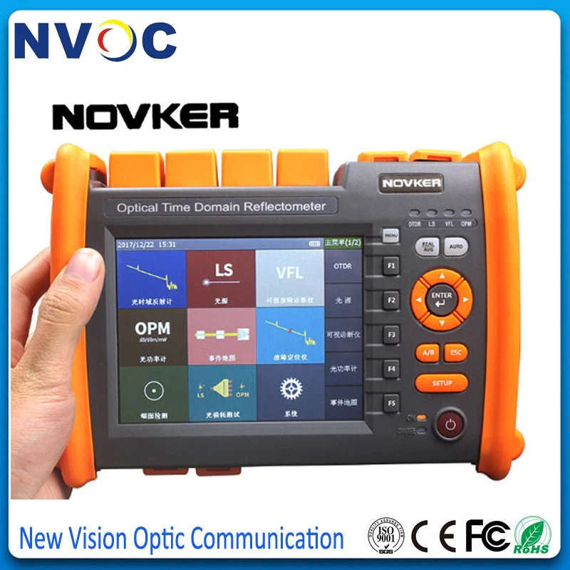 Optical Time Domain Reflectometer,NK5600-SM-OTDR-1310-1550nm-30/32dB,Novker,Handheld,Integrated VFL 5MW Touch Screen OTDR