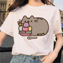 Pusheen Cat T Shirts T-shirt Harajuku Graphic Top Women Tshirt clothes Ullzang Female Cute Kawaii Korean Cartoon Tees Funny 90s