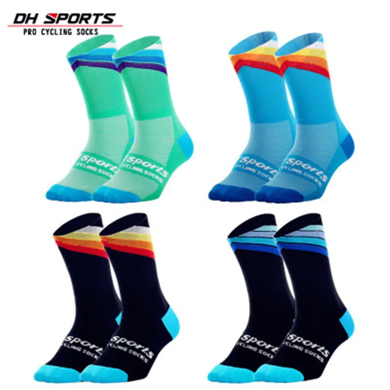 

DH Sports Summer Men Women Cycling Socks Breathable Basketball Football Socks Professional Racing Road MTB Bicycle Socks 39-46