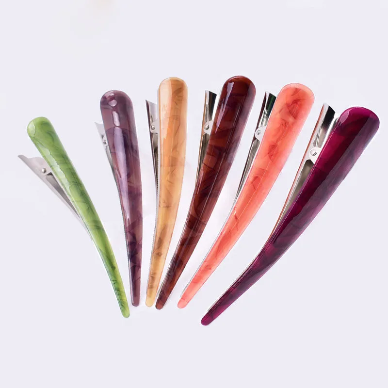 Korea Large Acrylic Long Hairpin Barrette Big Horn Hair Clips Strong Hairpins Women Shower Barrettes Salon Hair Accessories D38