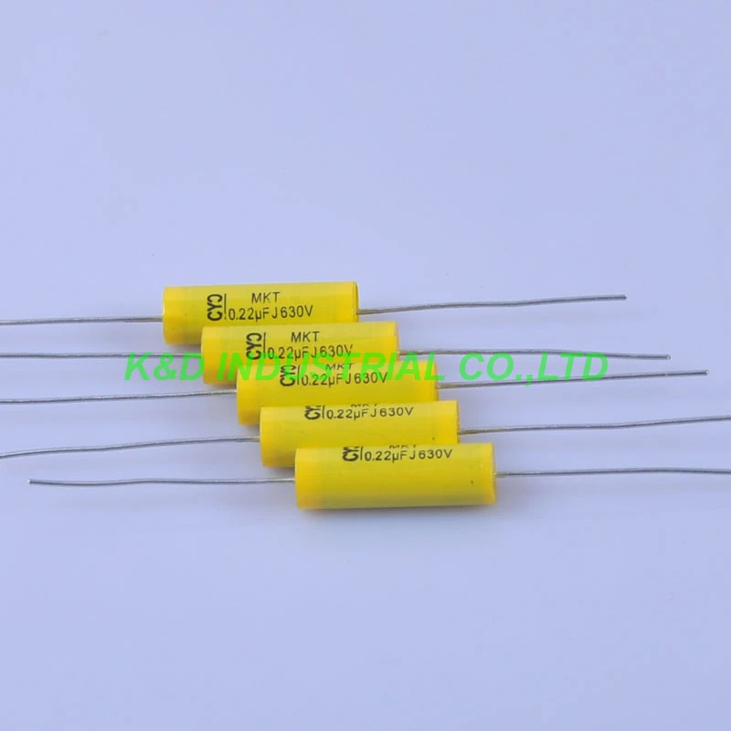 10 pcs Vintage Radio Tubular Polyester Kapasitor Aksial 0.22 uF 630 V Tabung Amp