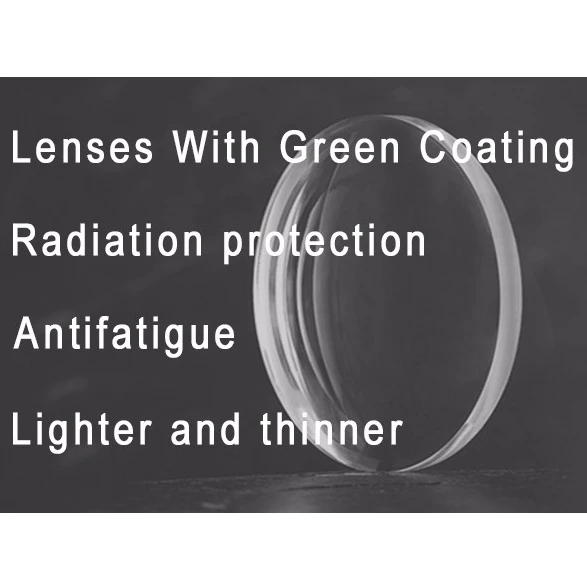 Prescription Lenses Resin Aspheric Glasses Lens for Myopia Hyperopia Presbyopia Eyeglasses Lens with Green Coating Prescription