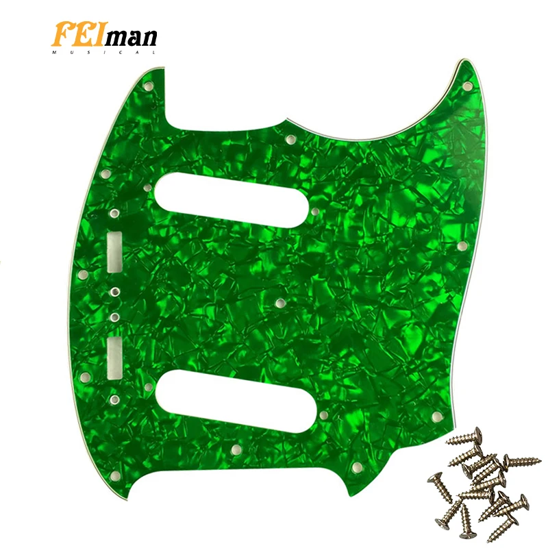 Feiman Guitar Parts Pickguard With 12 Screws For Fender American Mustang Guitar Pick Guard Best Quality Guitarra Scratch Plate