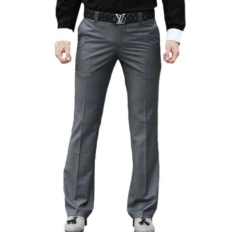 Men's Flared Trousers Formal Pants Bell Bottom Pant Dance White Suit Pants  Formal pants for Men Size 28-37 - AliExpress 200000343