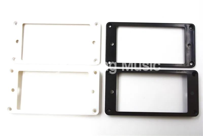 Niko 4pcs White Black Flat Plastic Humbucker Pickup Frame Holder Mounting Ring 3*5/7*9mm