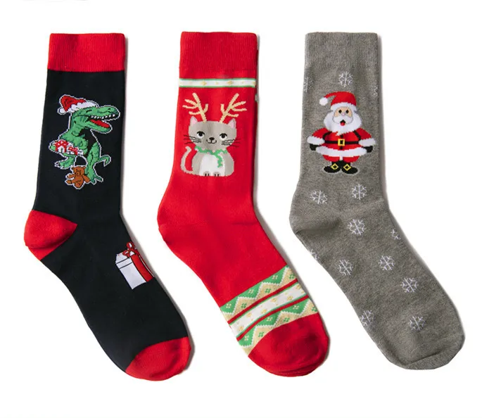 Calzini maschili in cotone colorato foglia di tarassaco fiore stampato Sokken Harajuku calzini caldi per regali di natale chaussetes man EUR40-47